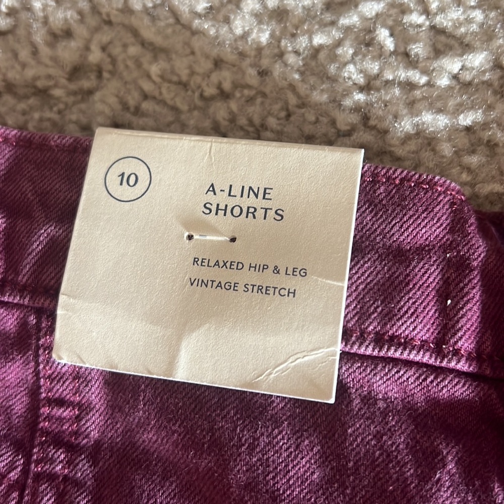 NWT High Rise Midi Shorts Vintage Stretch - Picture 3 of 5